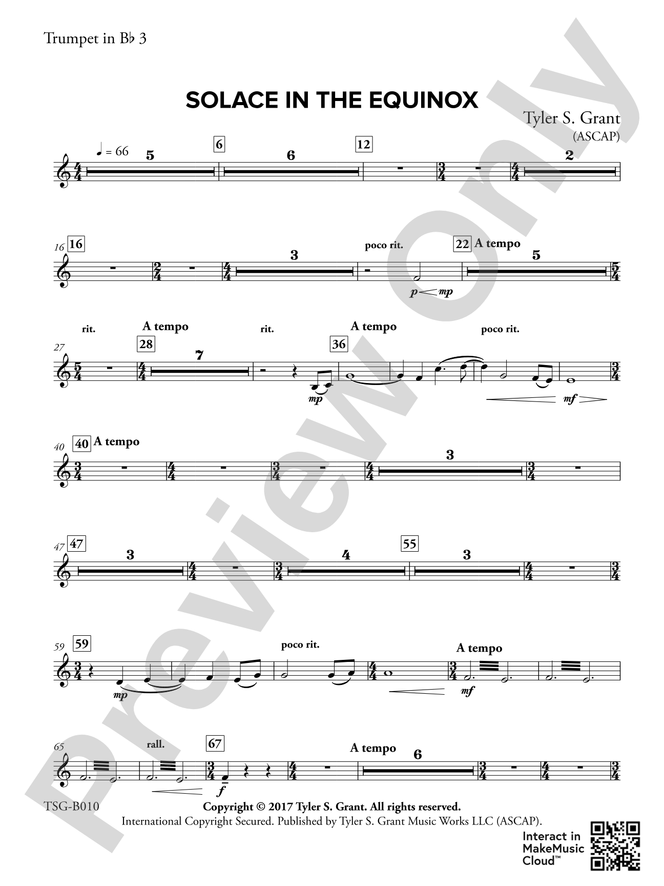 Solace in the Equinox: 3rd B-flat Trumpet