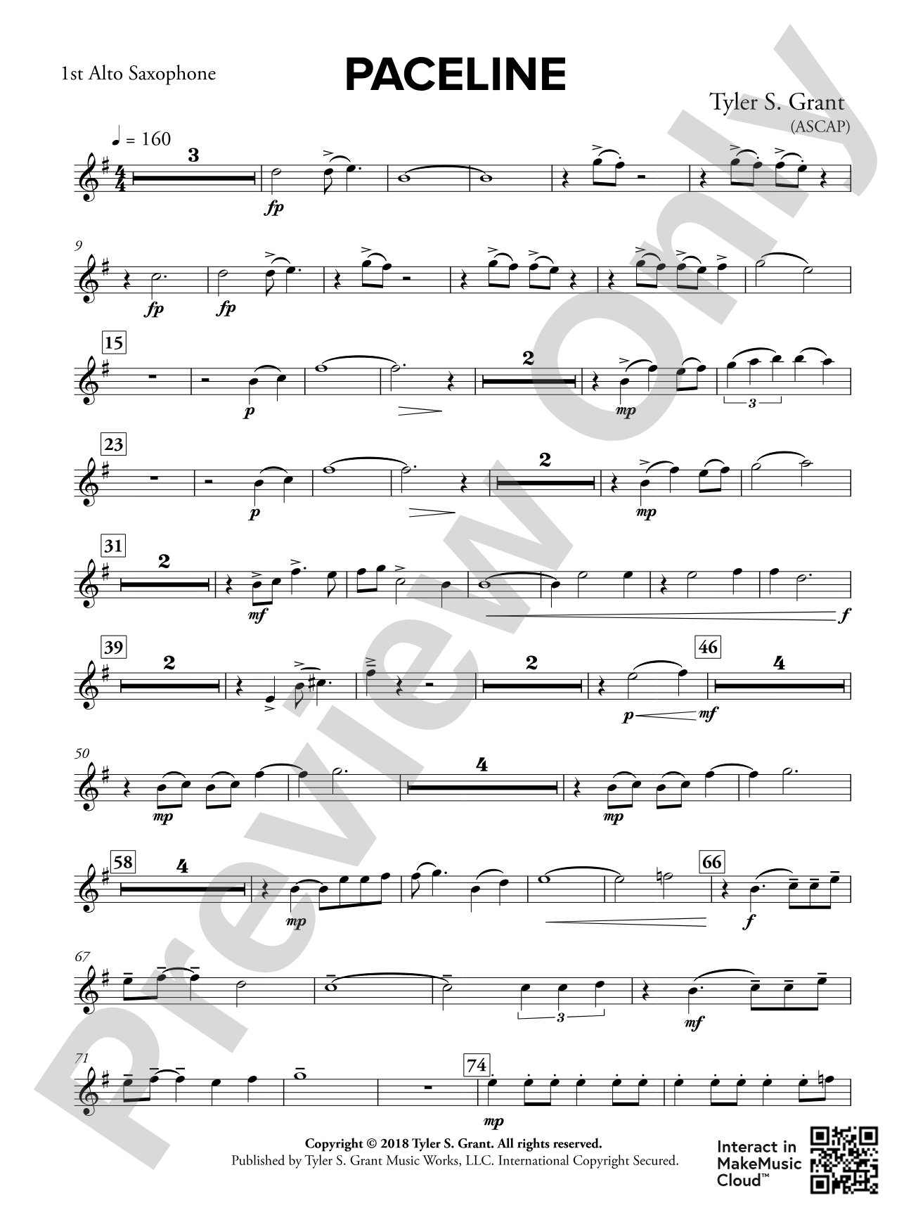 Paceline: 1st E-flat Alto Saxophone