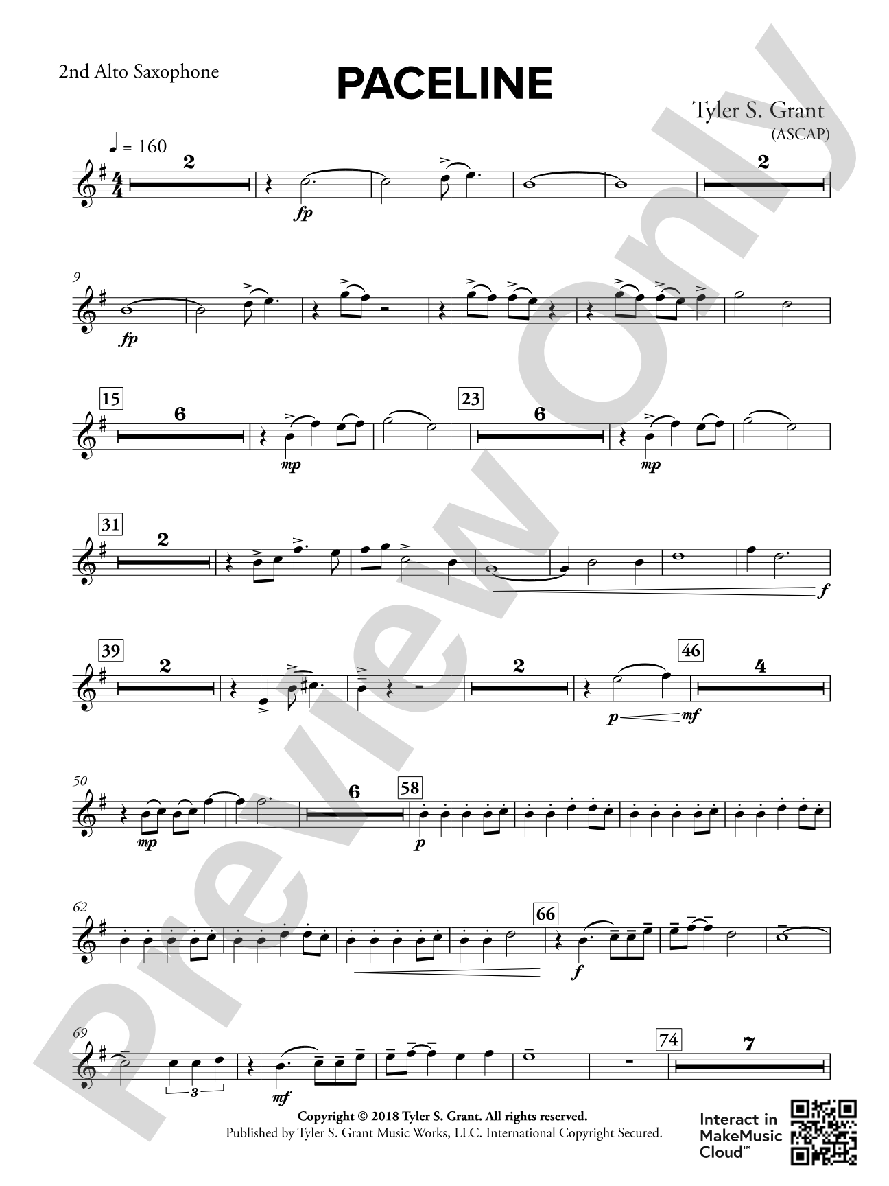 Paceline: 2nd E-flat Alto Saxophone