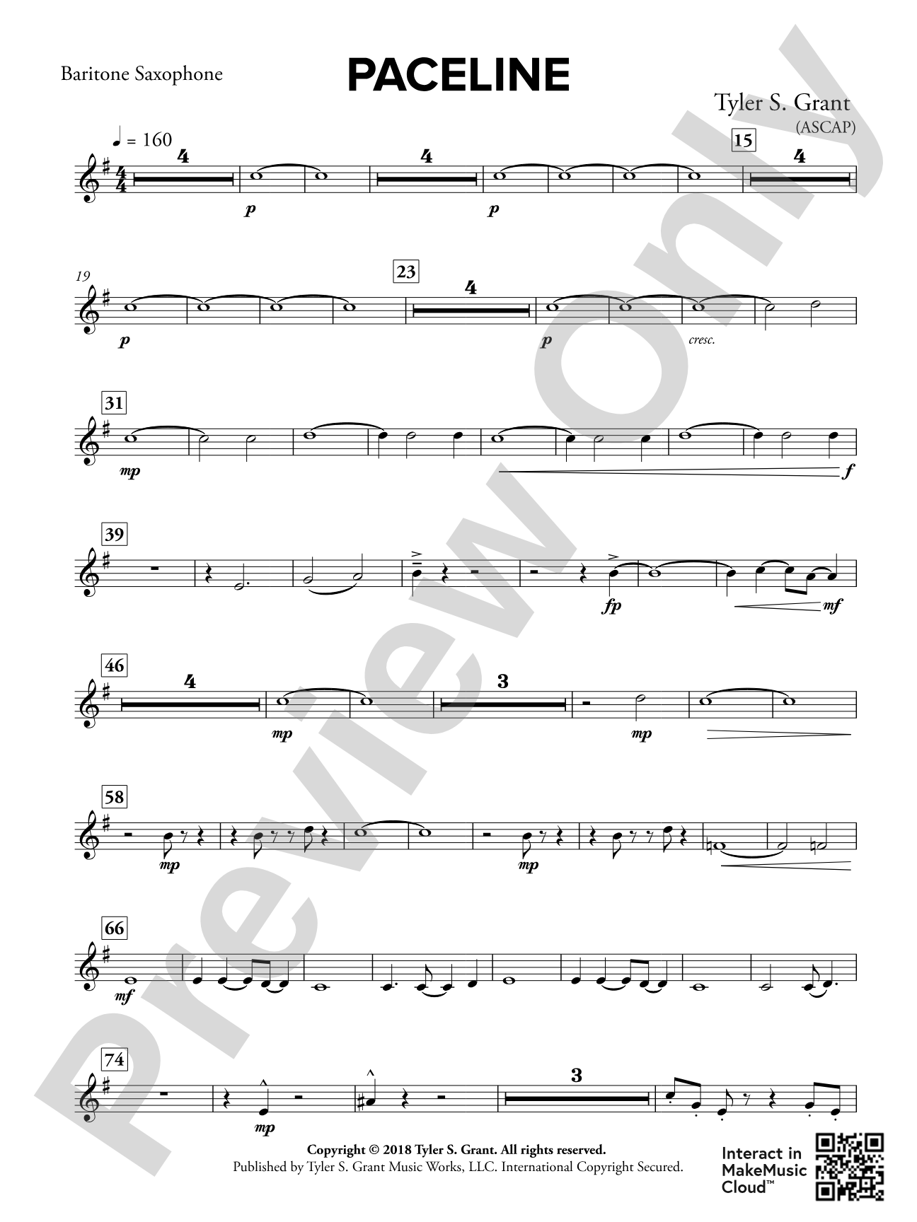 Paceline: E-flat Baritone Saxophone