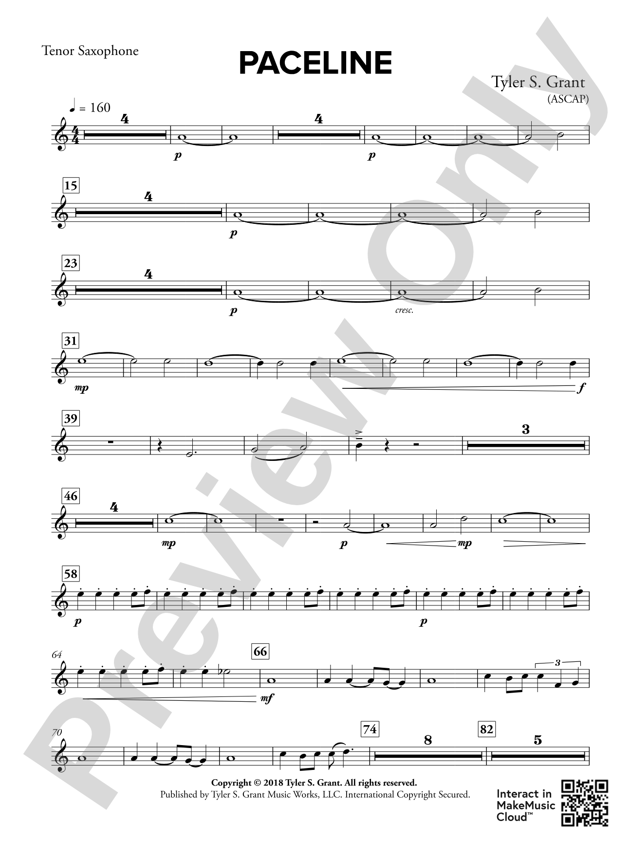 Paceline: B-flat Tenor Saxophone