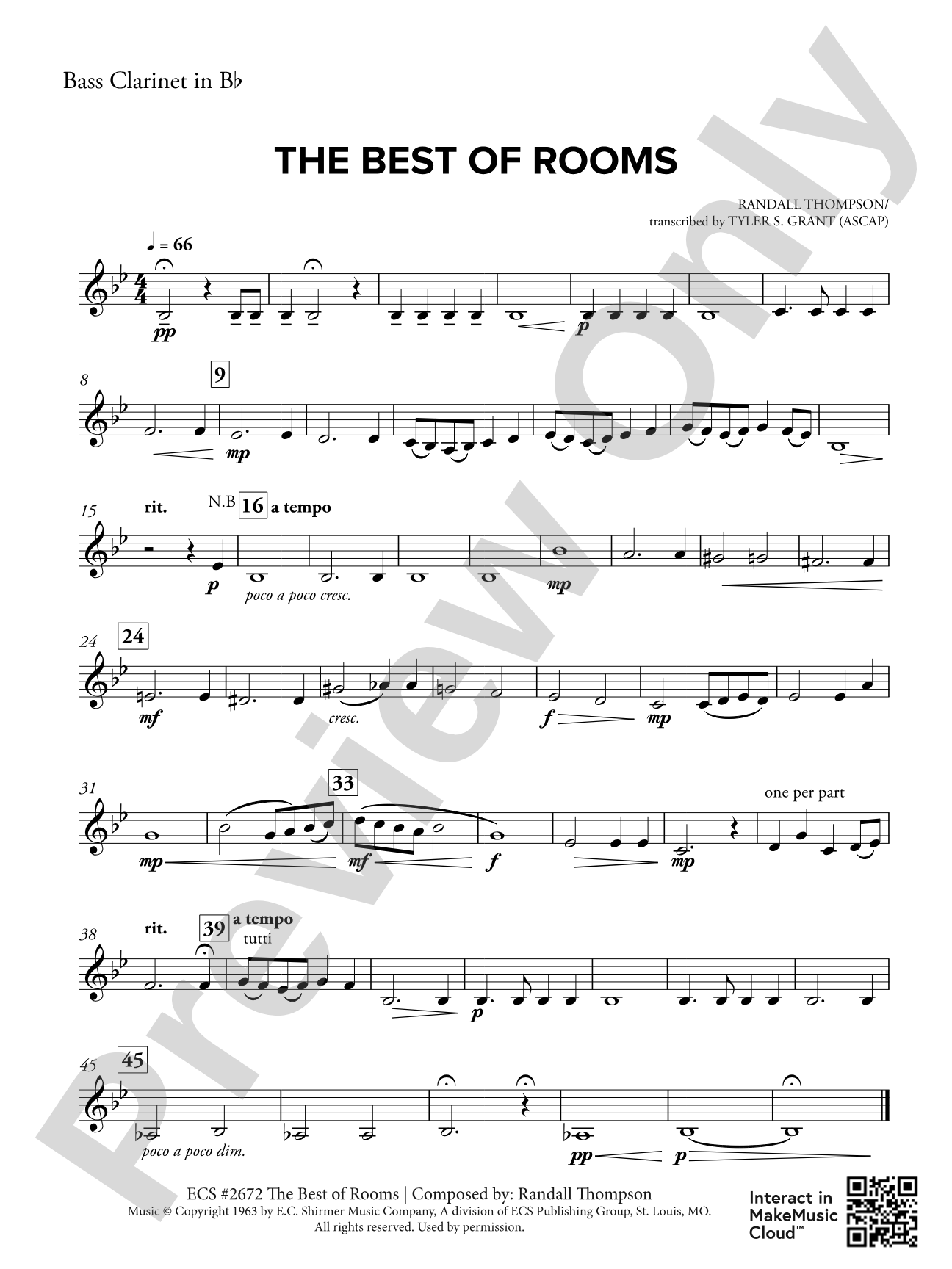 The Best of Rooms: Bass Clarinet
