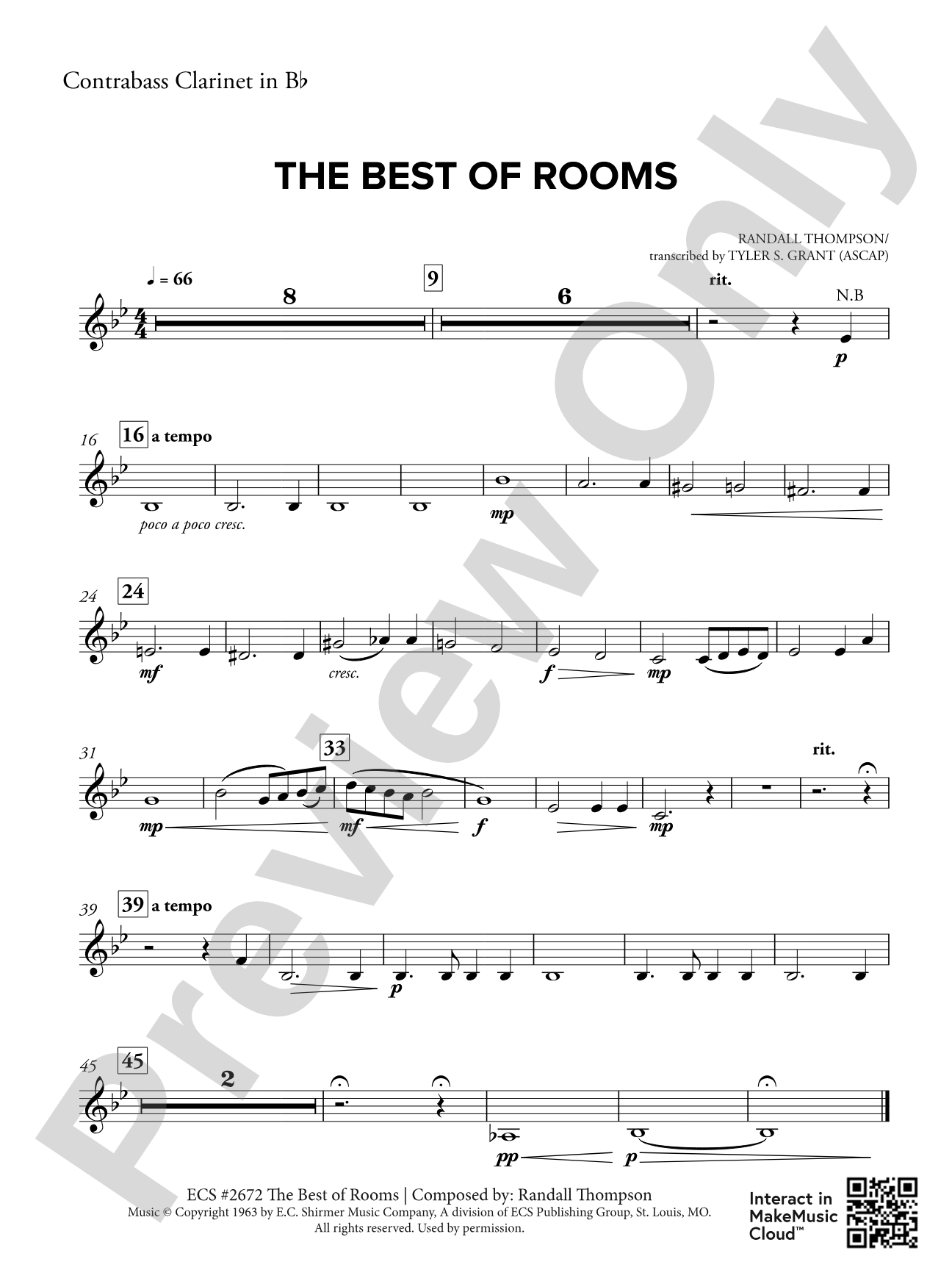 The Best of Rooms: B-flat Contrabass Clarinet