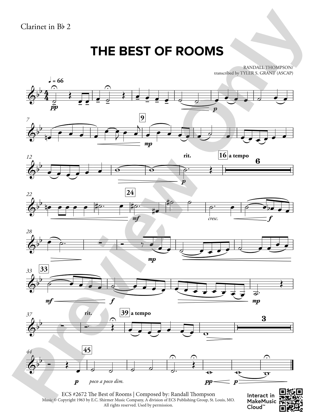 The Best of Rooms: 2nd B-flat Clarinet