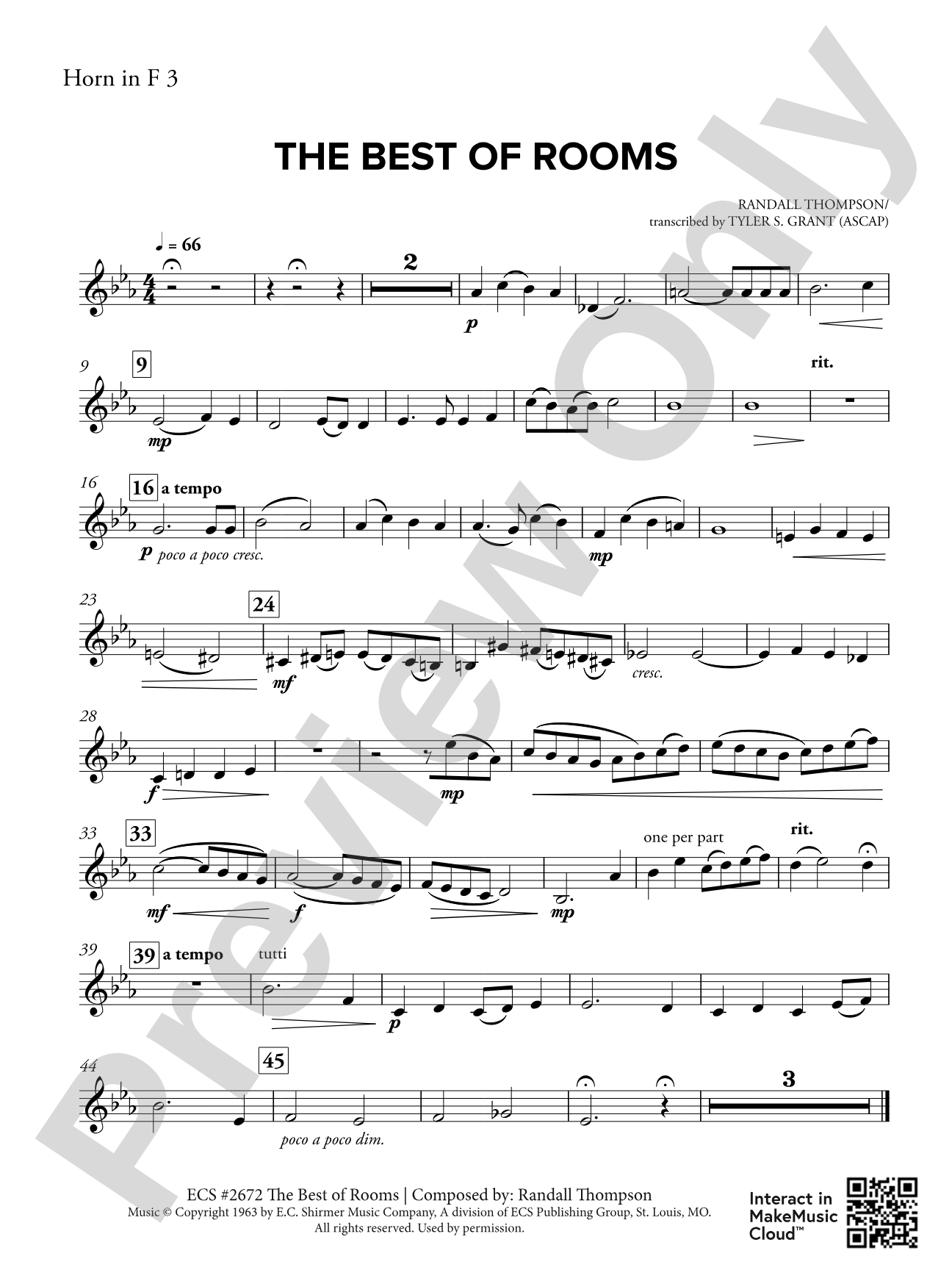 The Best of Rooms: 3rd F Horn