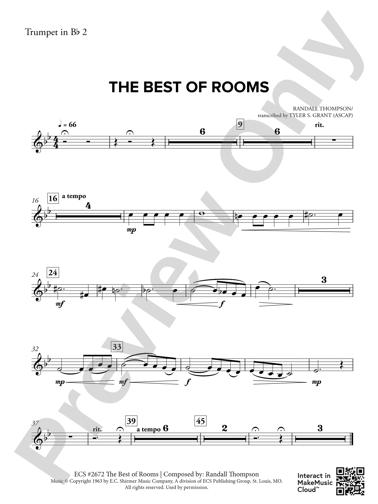 The Best of Rooms: 2nd B-flat Trumpet