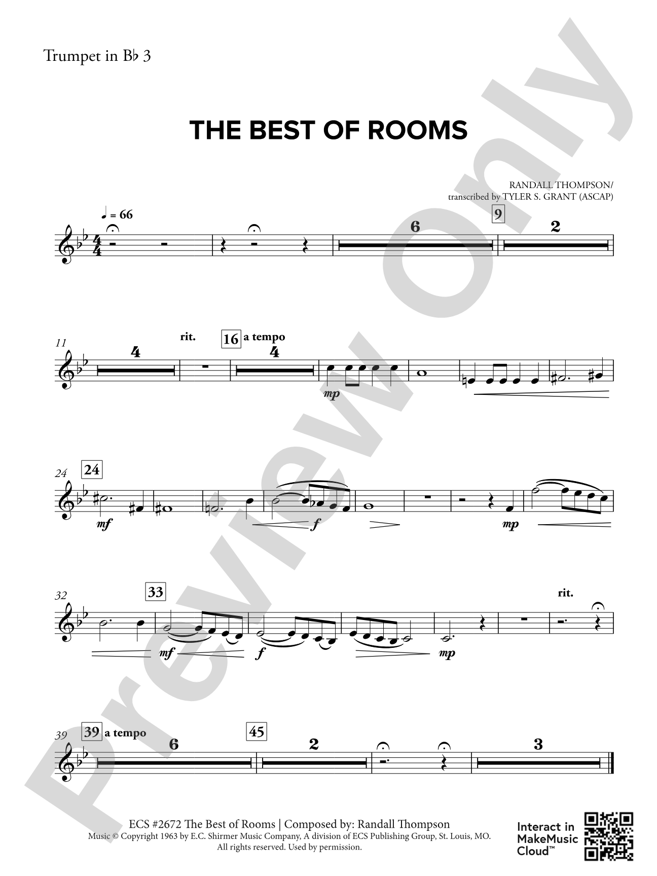 The Best of Rooms: 3rd B-flat Trumpet