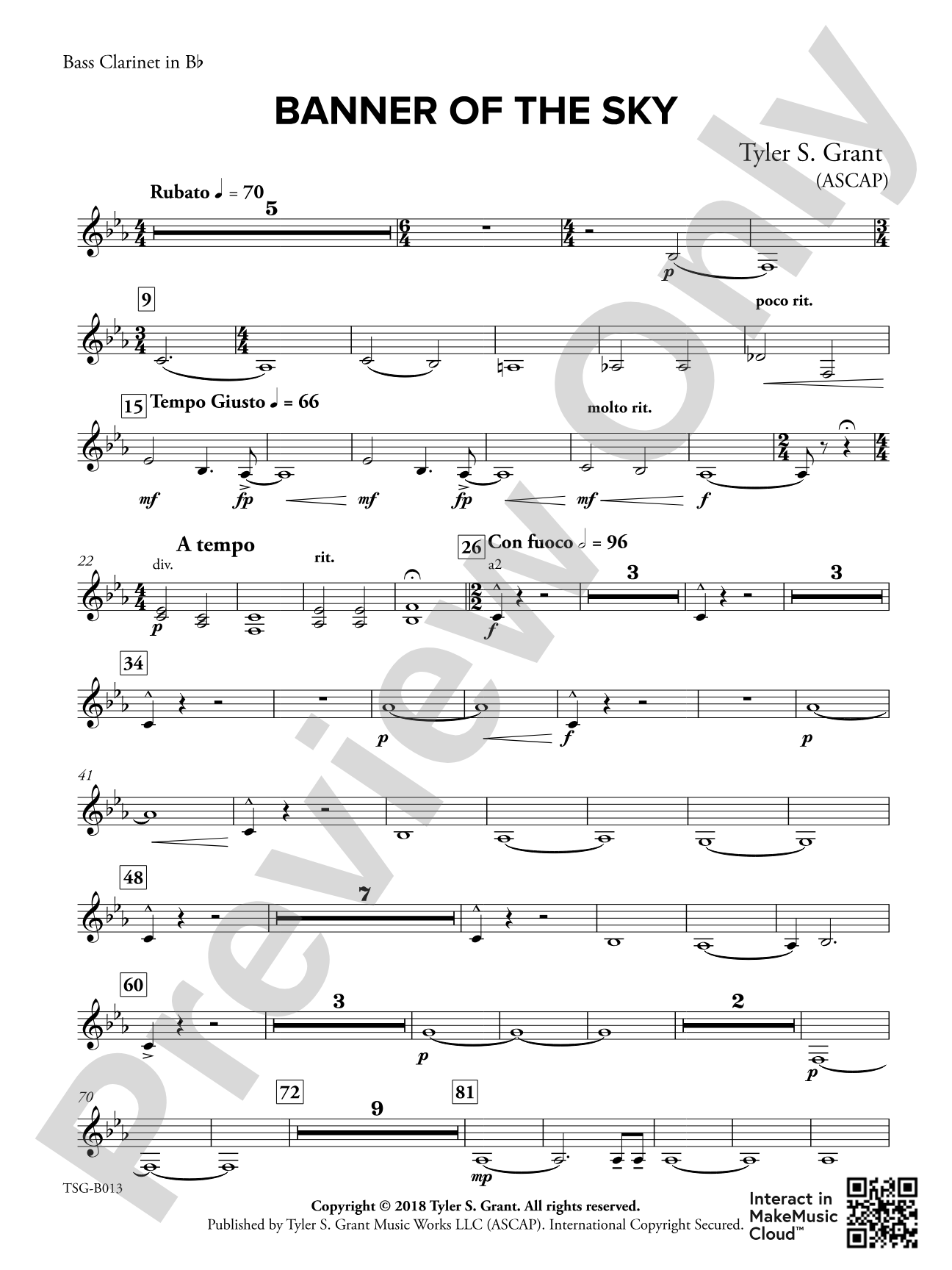 Banner of the Sky: Bass Clarinet