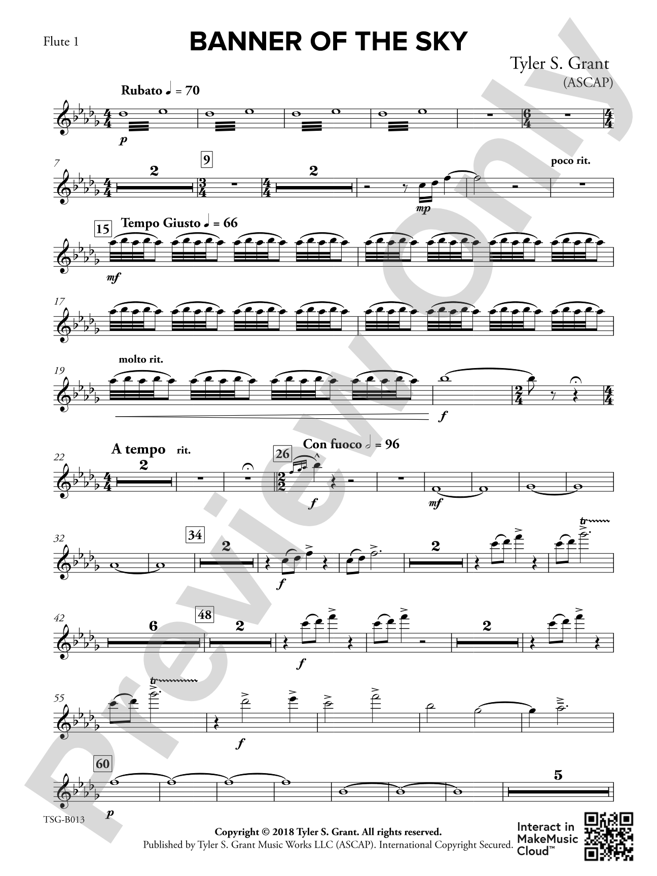 Banner of the Sky: 1st Flute