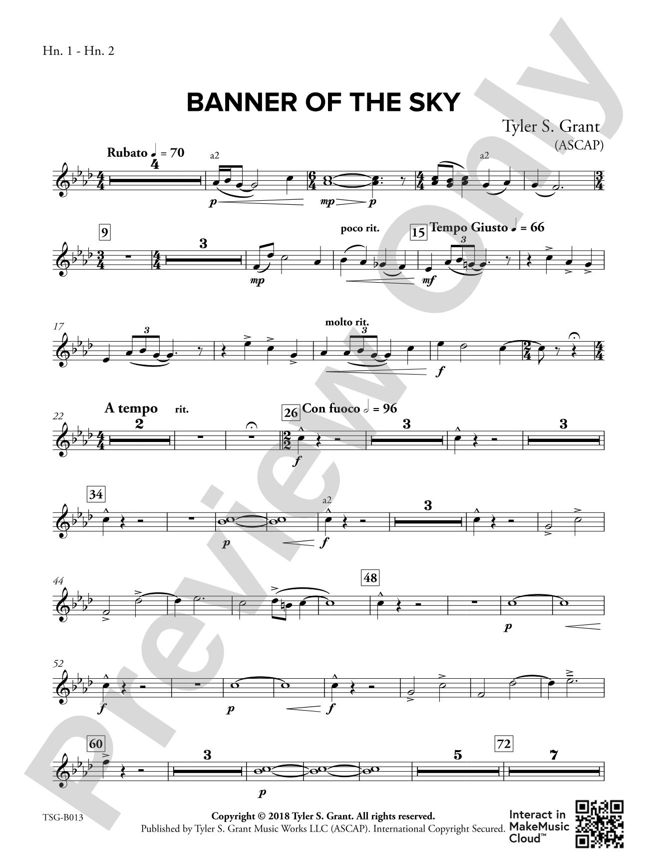 Banner of the Sky: 1st & 2nd F Horns