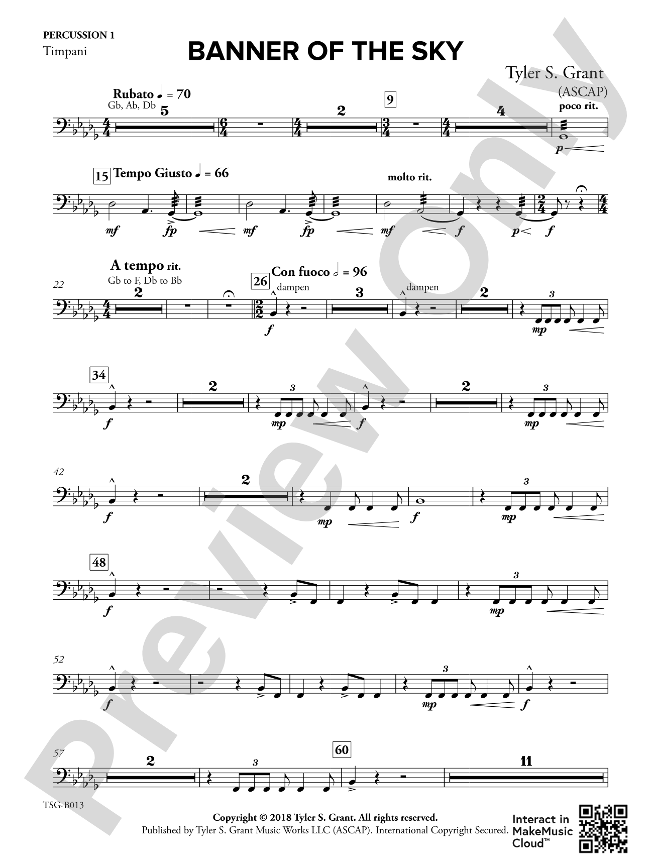 Banner of the Sky: 1st Percussion