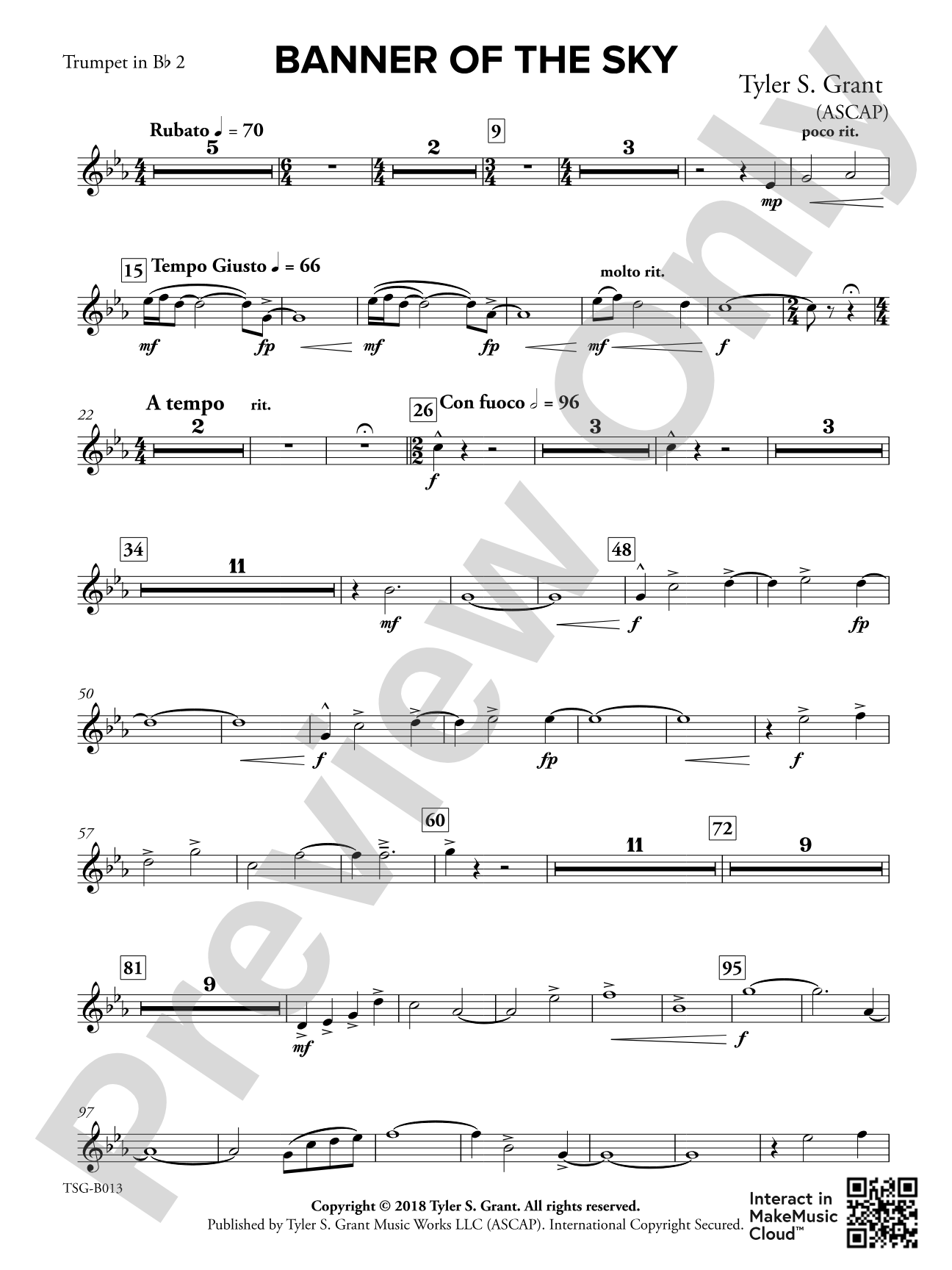 Banner of the Sky: 2nd B-flat Trumpet