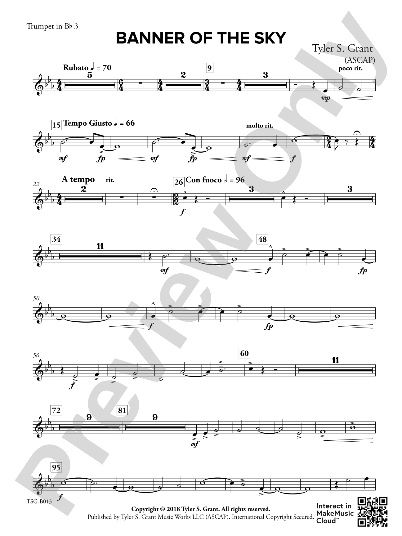 Banner of the Sky: 3rd B-flat Trumpet