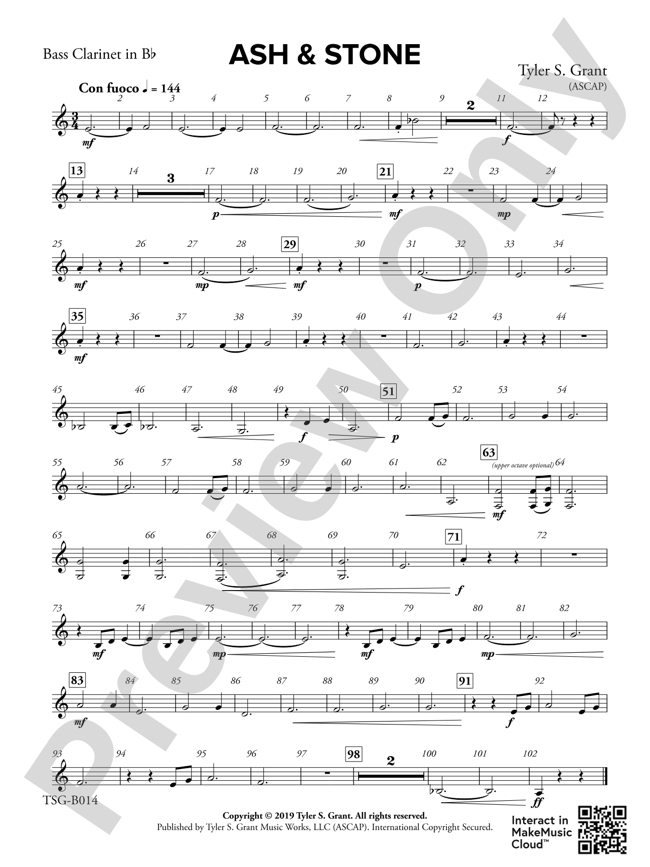 Ash & Stone: Bass Clarinet