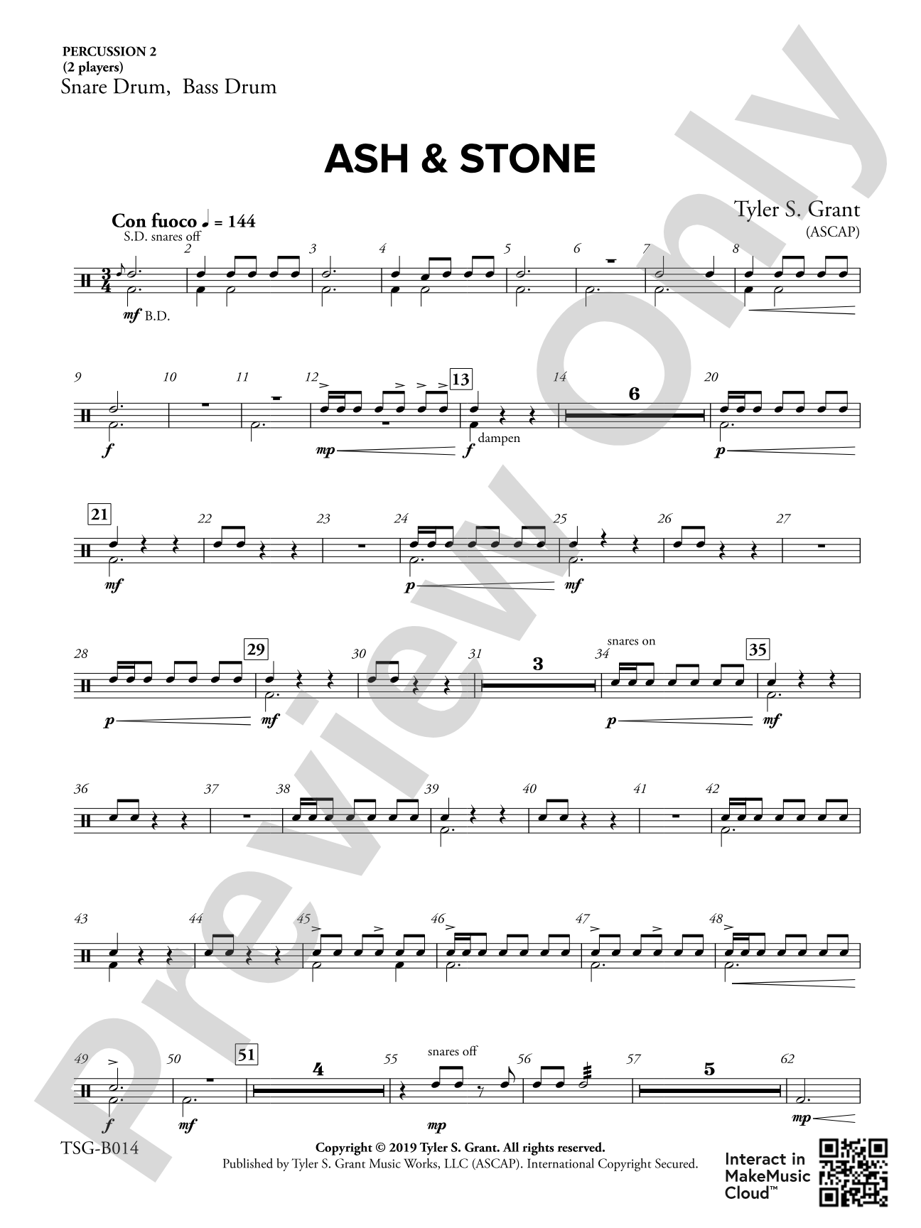 Ash & Stone: 2nd Percussion
