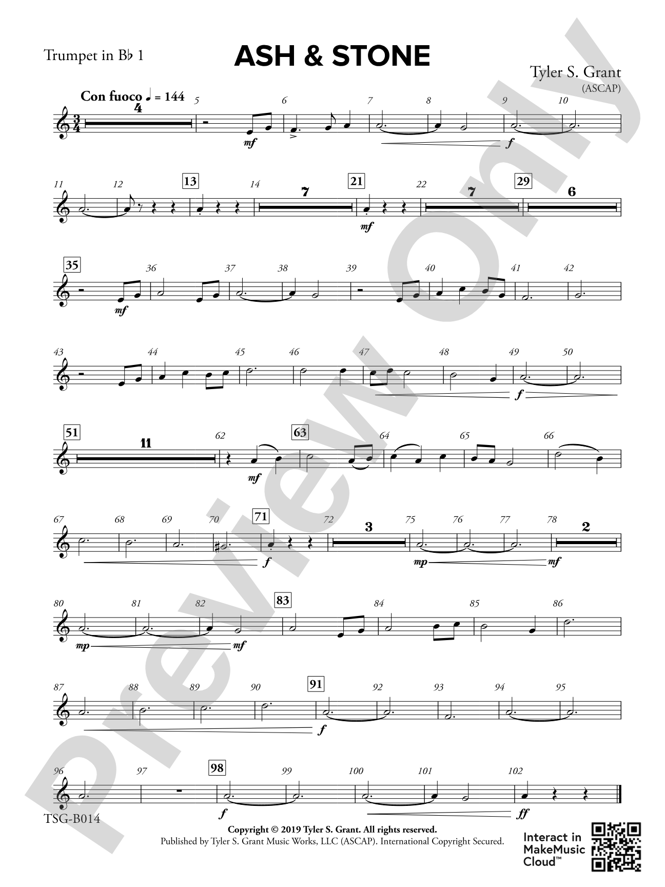 Ash & Stone: 1st B-flat Trumpet