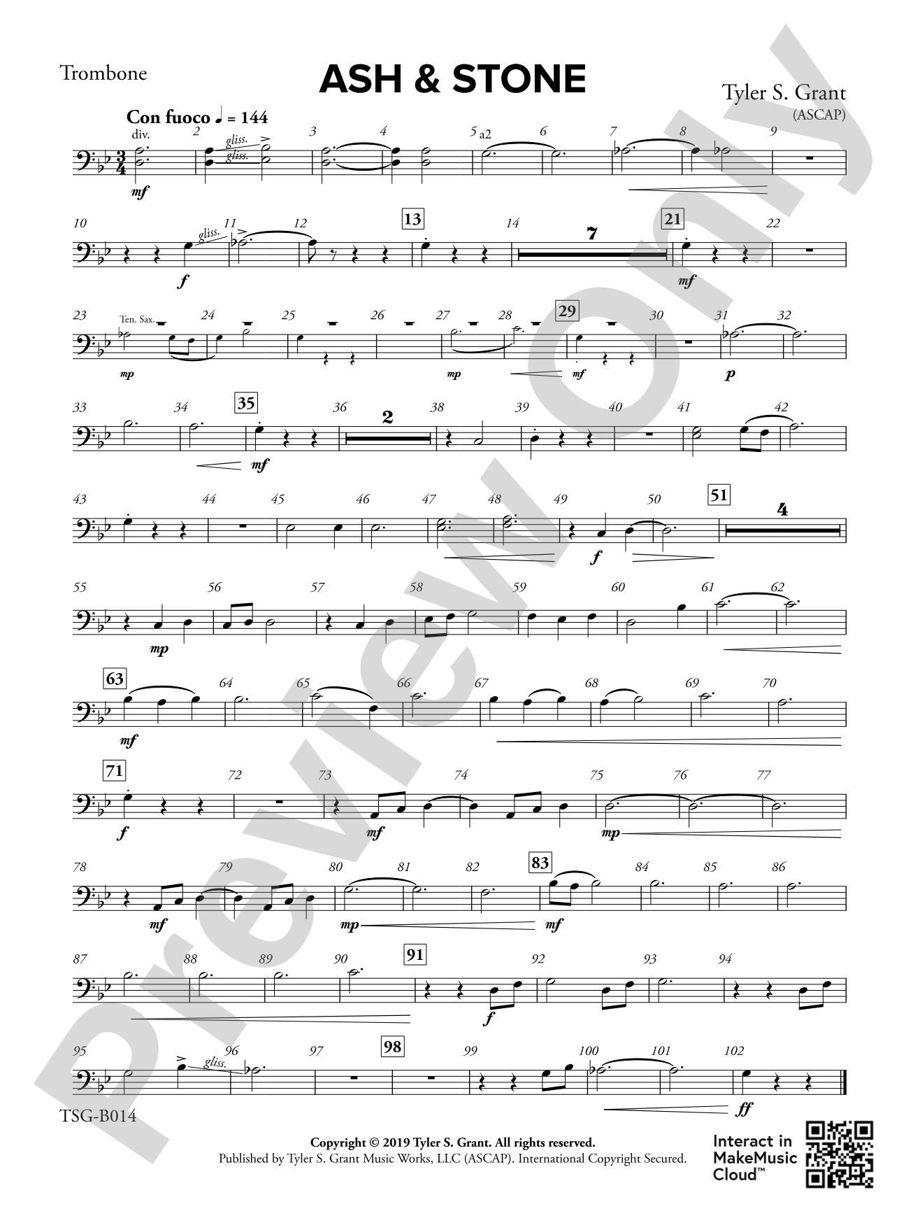 Ash & Stone: 1st Trombone