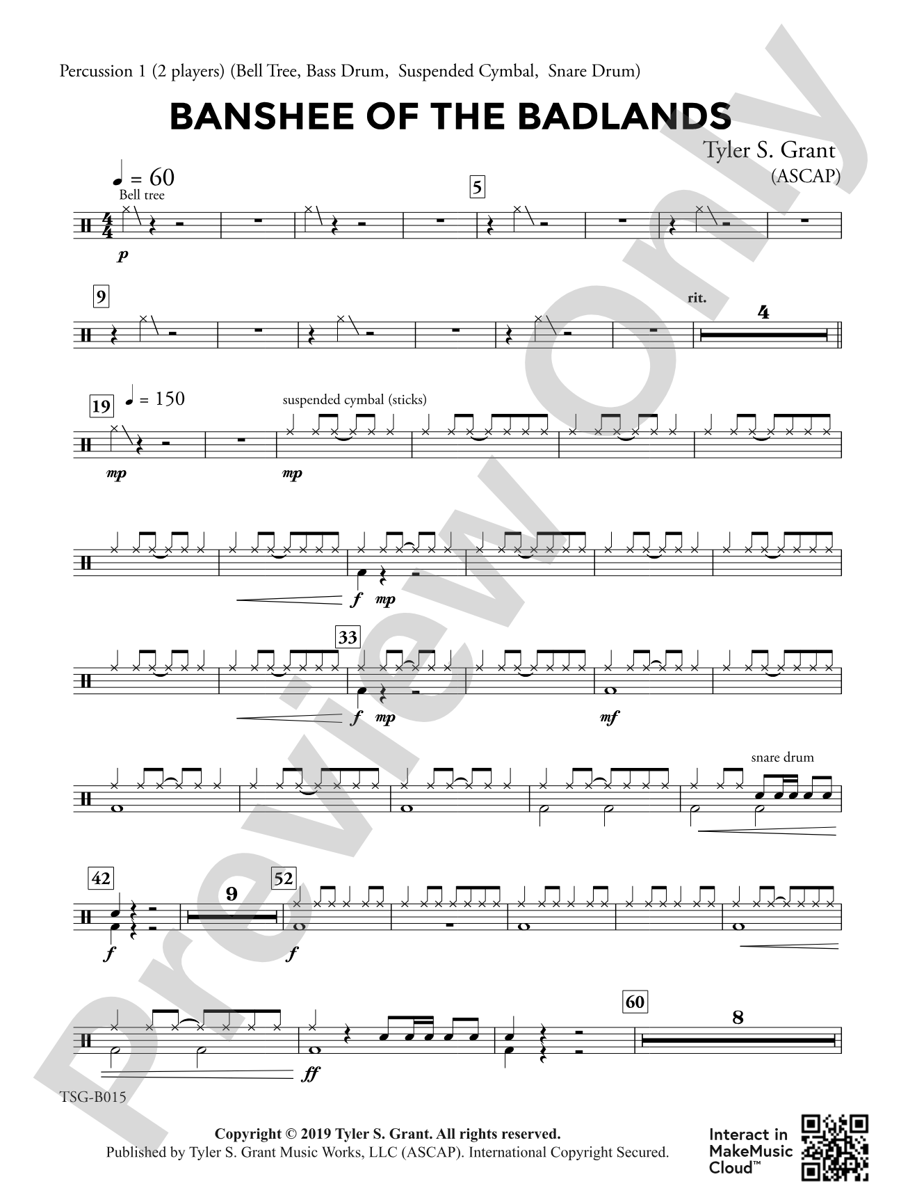 Banshee of the Badlands: 1st Percussion