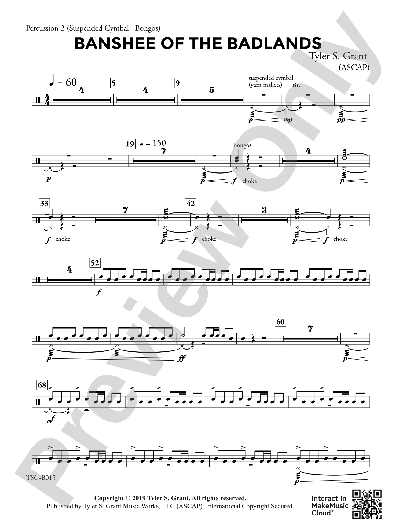 Banshee of the Badlands: 2nd Percussion