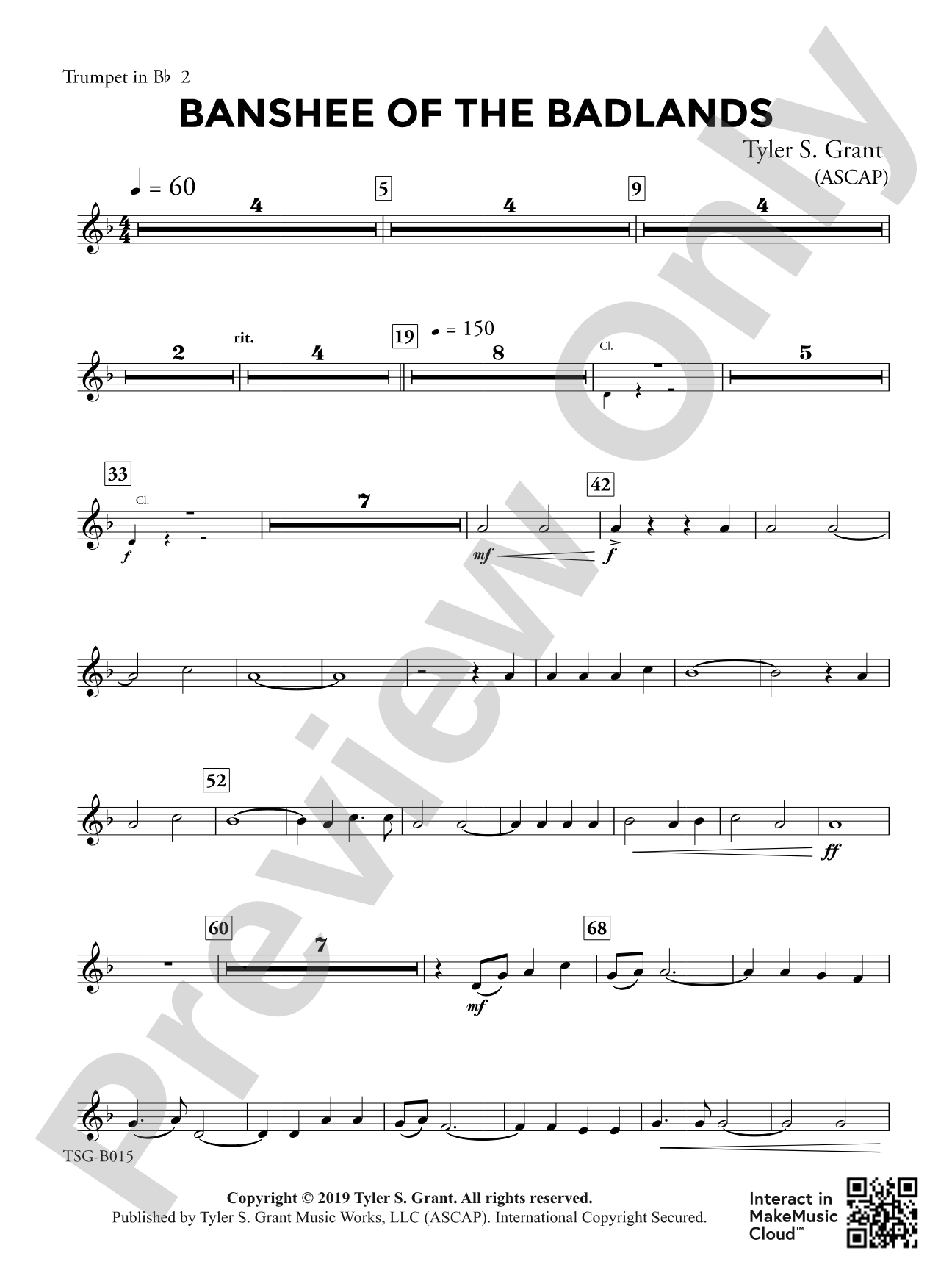 Banshee of the Badlands: 2nd B-flat Trumpet
