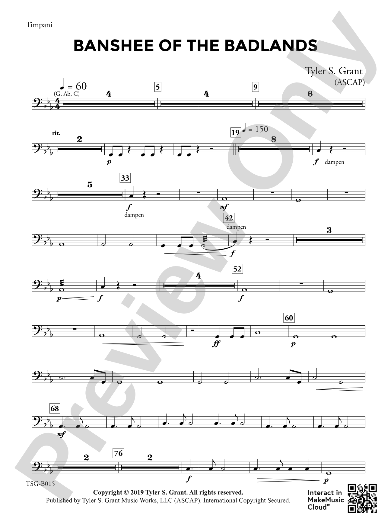 Banshee of the Badlands: Timpani