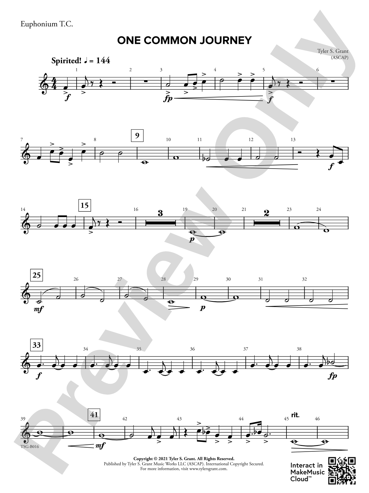 One Common Journey: Baritone T.C.