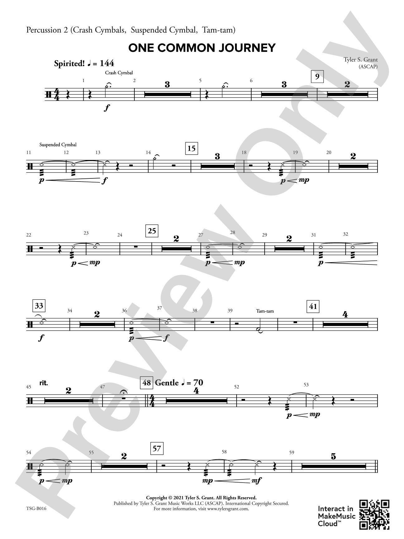 One Common Journey: 2nd Percussion