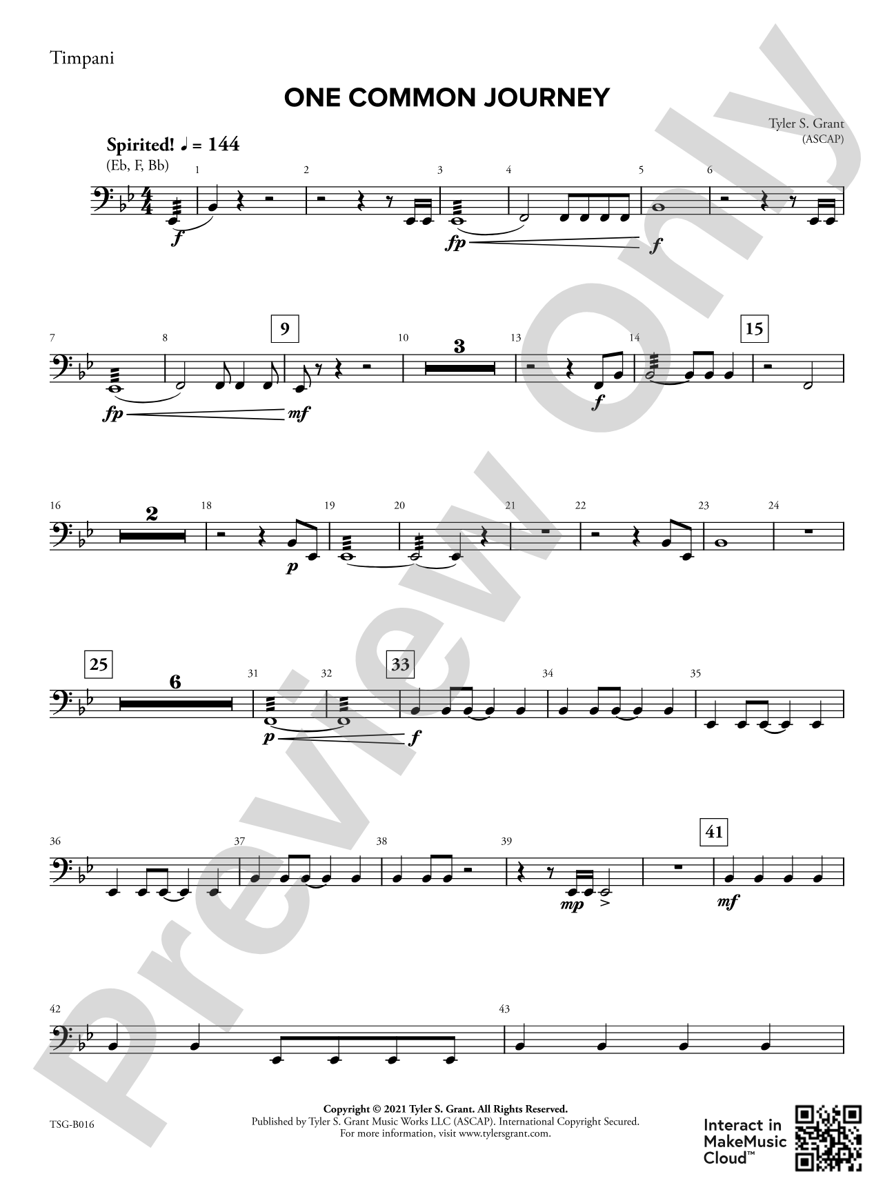 One Common Journey: Timpani