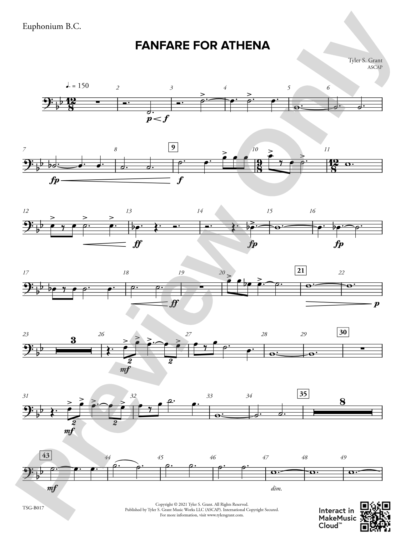 Fanfare for Athena: Baritone B.C.