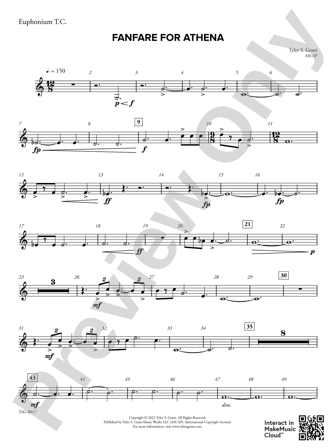 Fanfare for Athena: Baritone T.C.