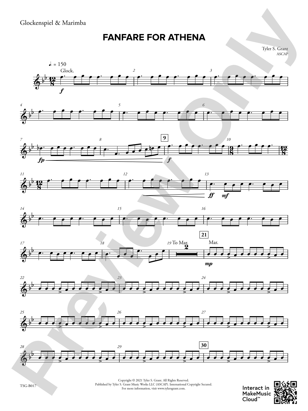 Fanfare for Athena: Glockenspiel