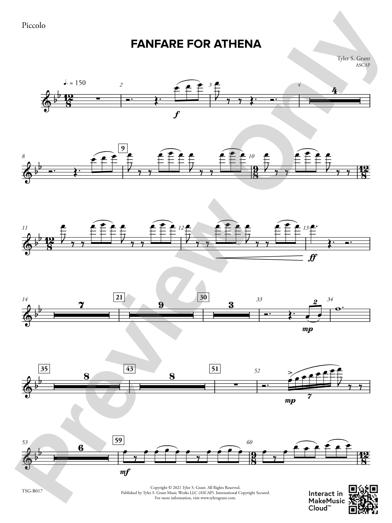 Fanfare for Athena: Piccolo