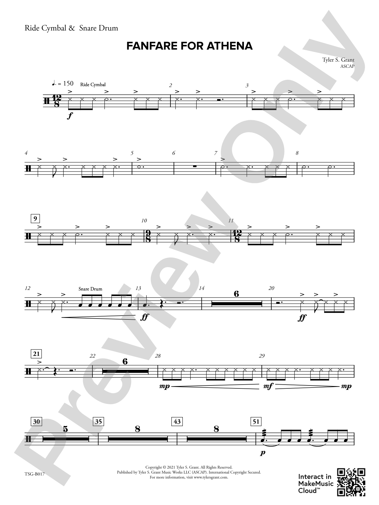 Fanfare for Athena: Snare Drum