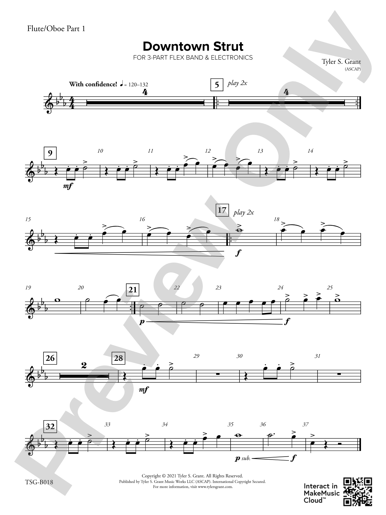 Downtown Strut: Part 1 - Flute/Oboe