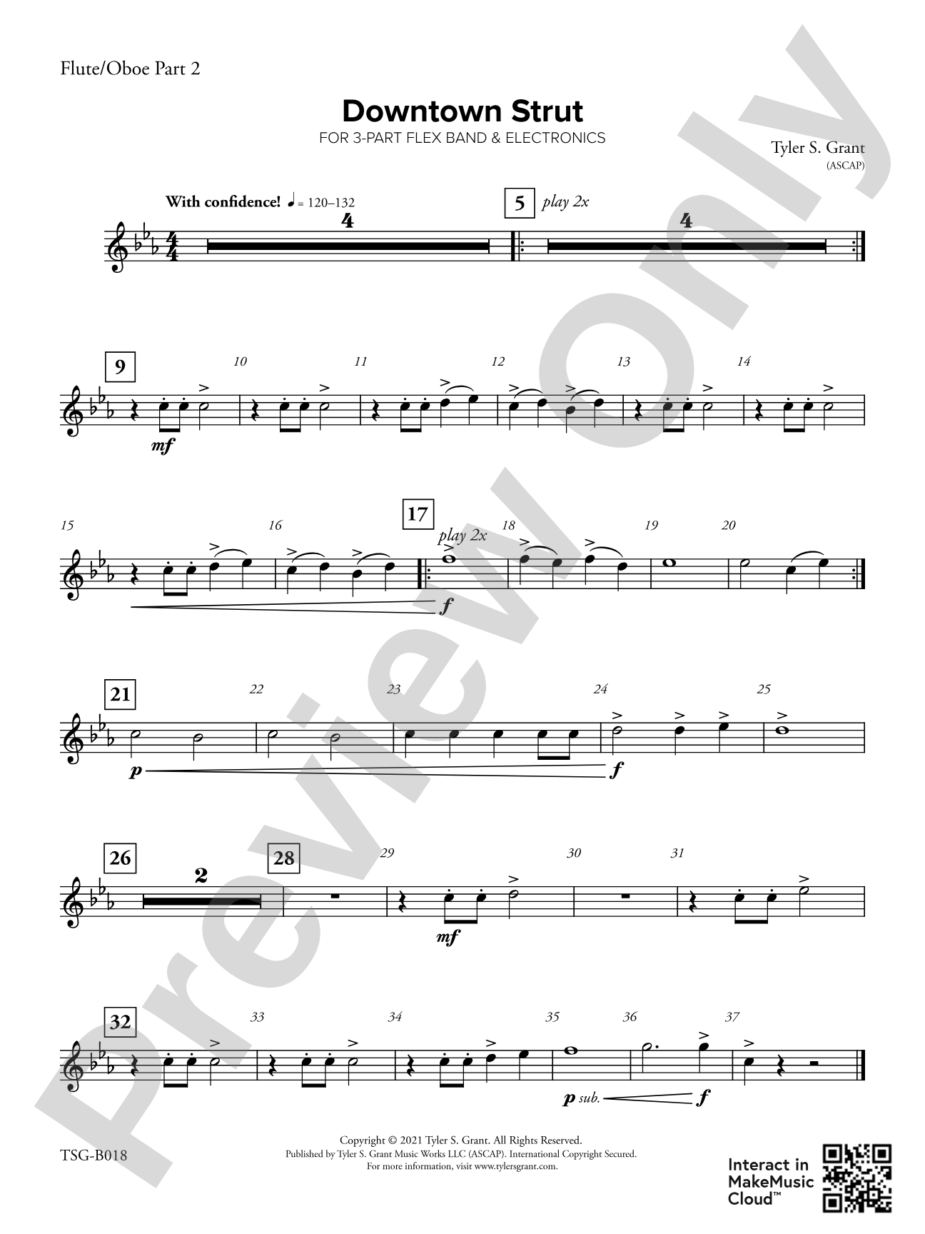 Downtown Strut: Part 2 - Flute/Oboe