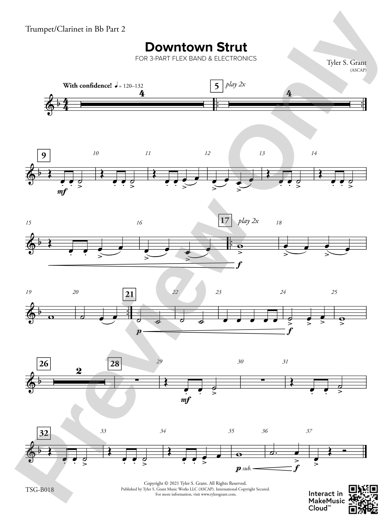 Downtown Strut: Part 2 - Trumpet/Clarinet