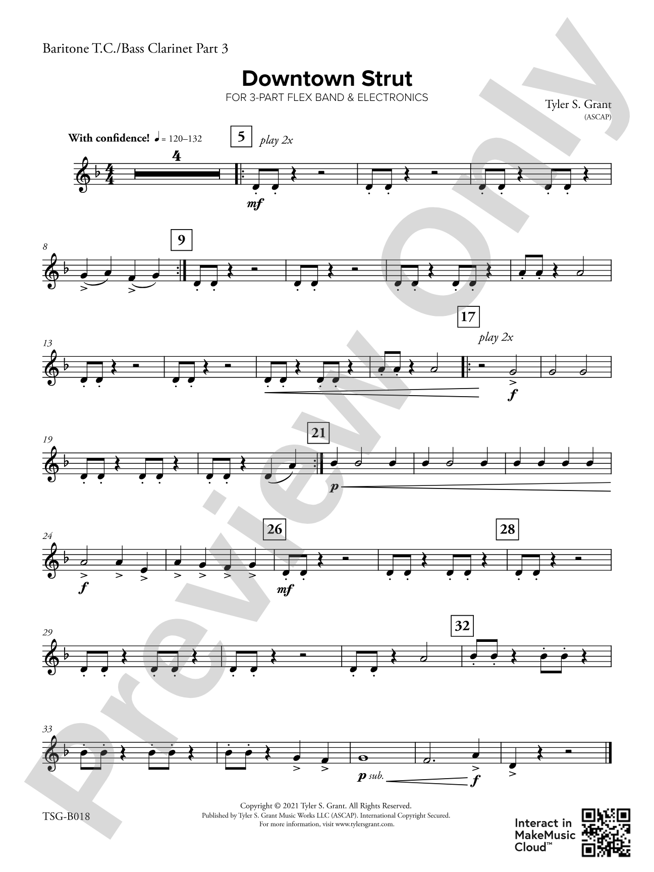 Downtown Strut: Part 3 - Baritone T.C./Bass Clarinet