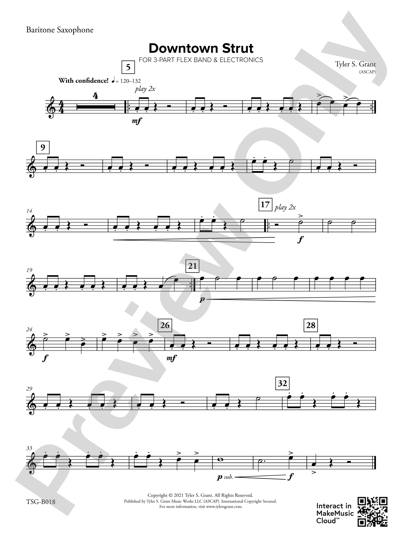 Downtown Strut: Part 3 - E-flat Baritone Saxophone