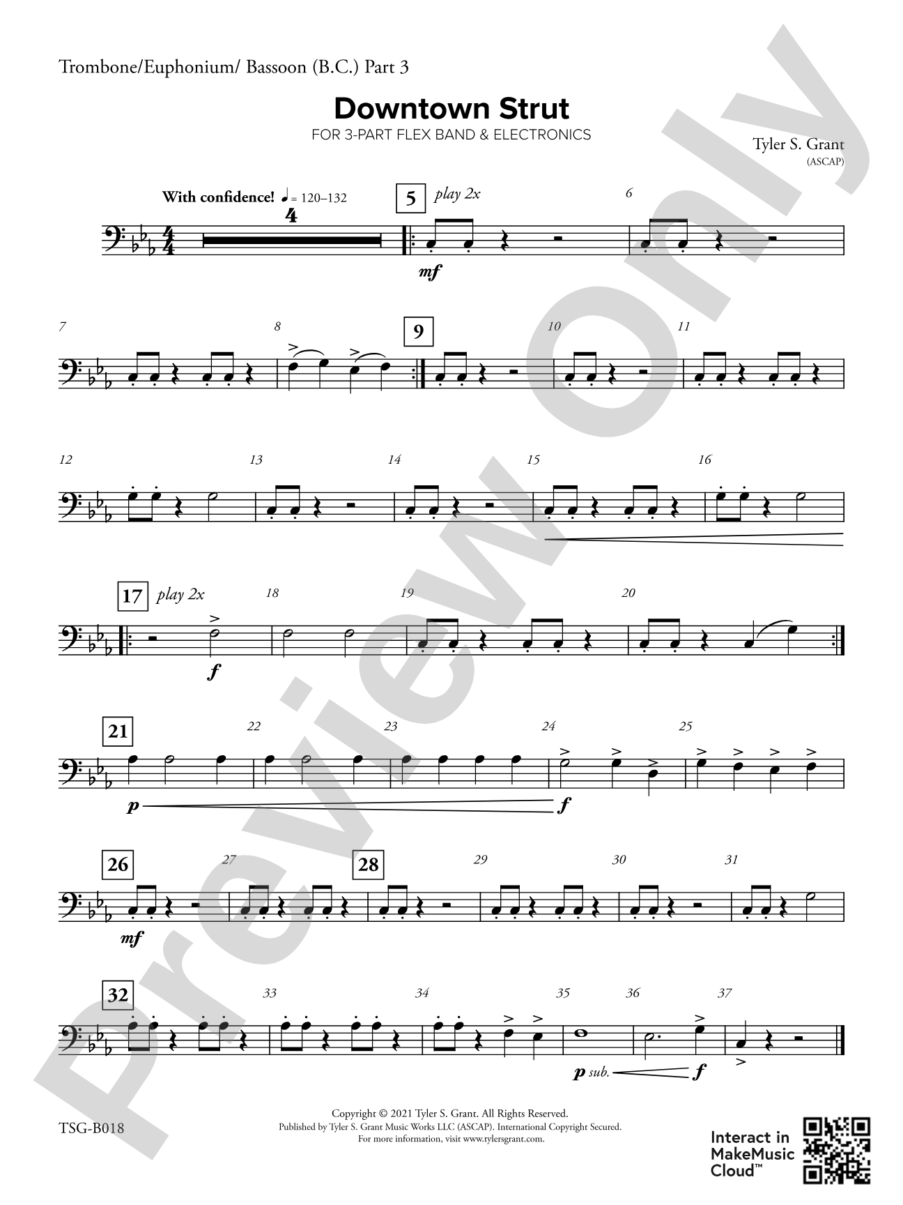 Downtown Strut: Part 3 - Trombone/Baritone B.C./Bassoon