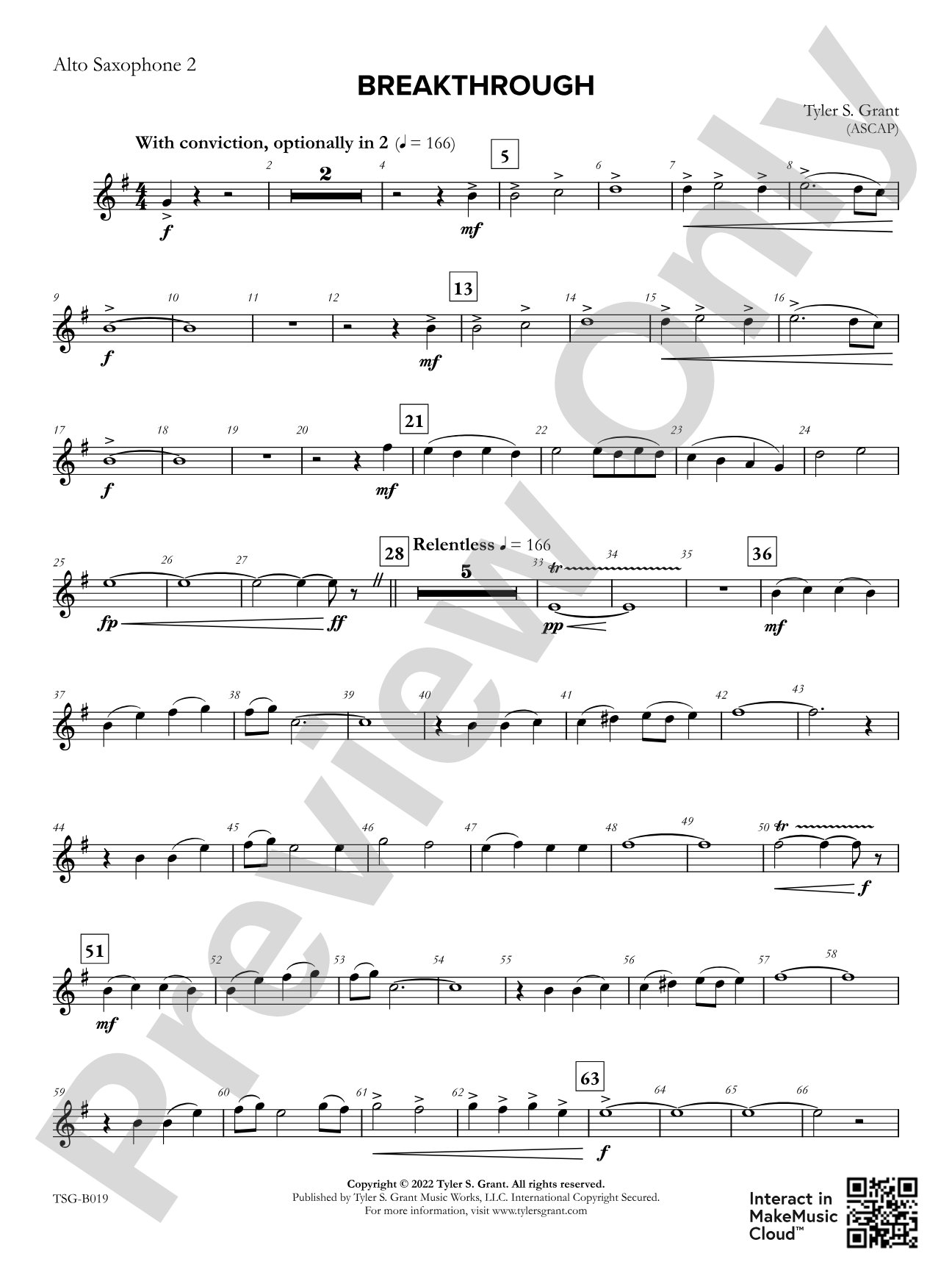 Breakthrough: 2nd E-flat Alto Saxophone