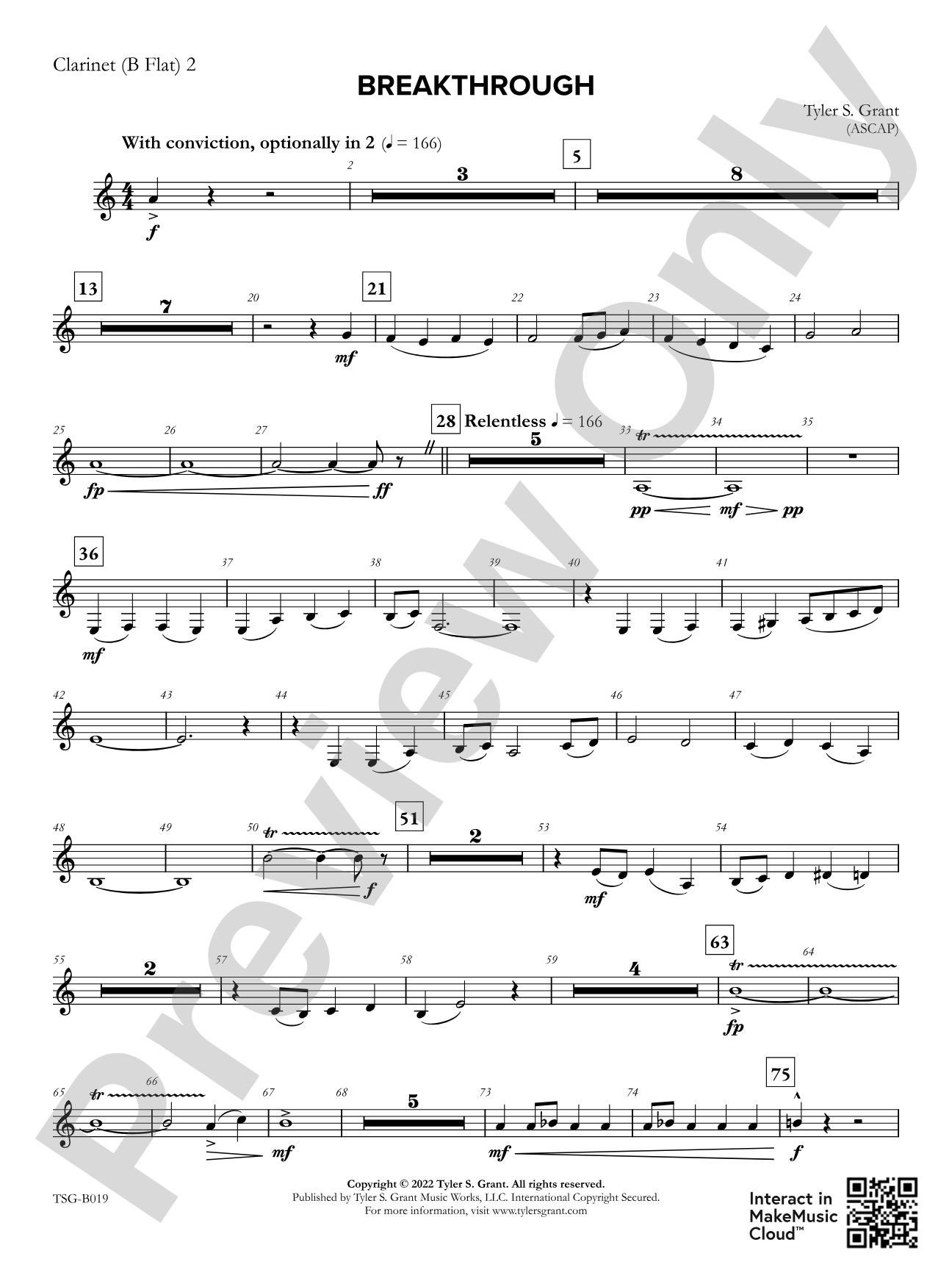 Breakthrough: 2nd B-flat Clarinet