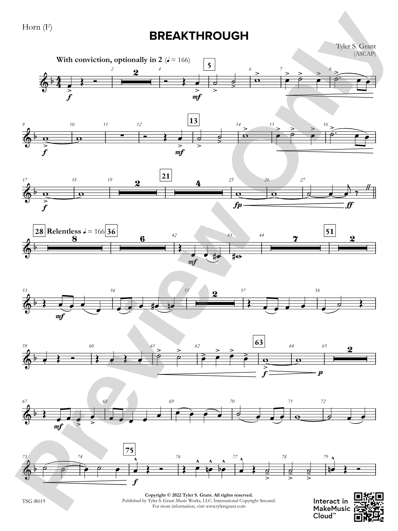 Breakthrough: 1st F Horn