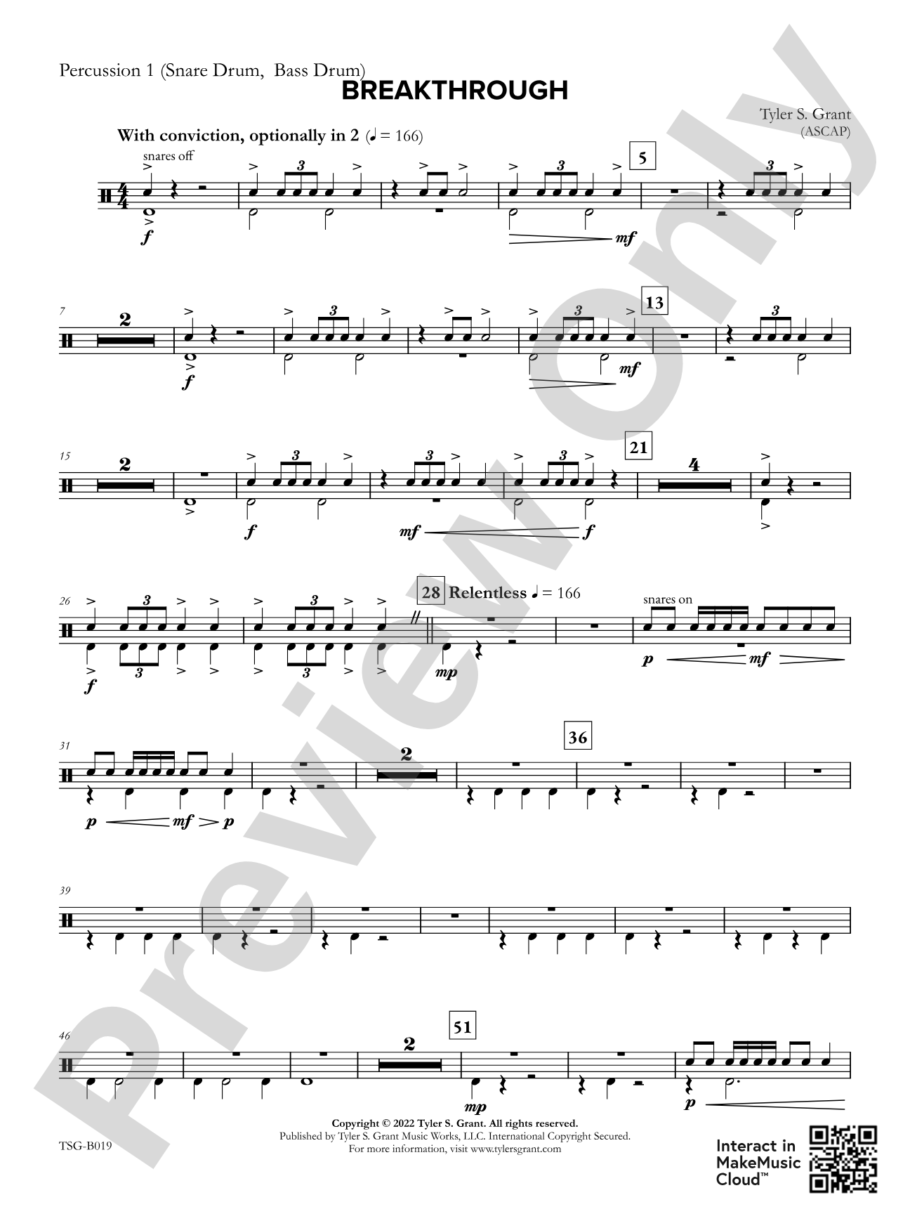 Breakthrough: 1st Percussion