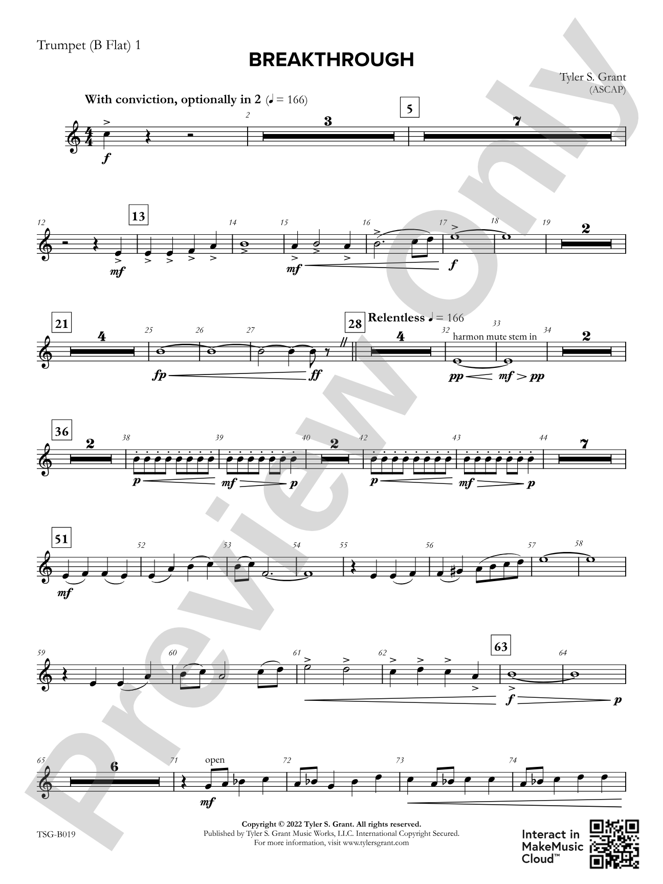 Breakthrough: 1st B-flat Trumpet