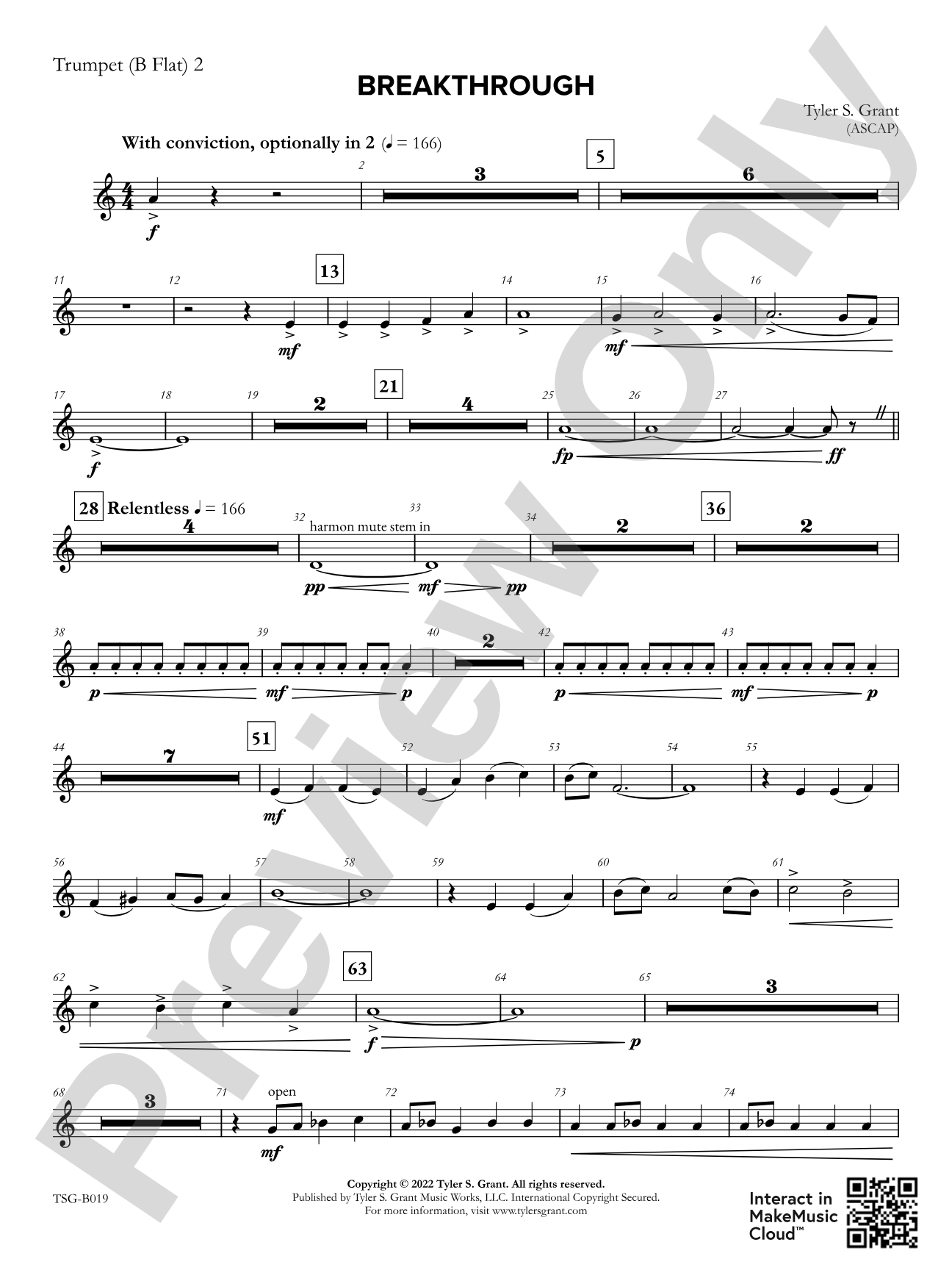 Breakthrough: 2nd B-flat Trumpet