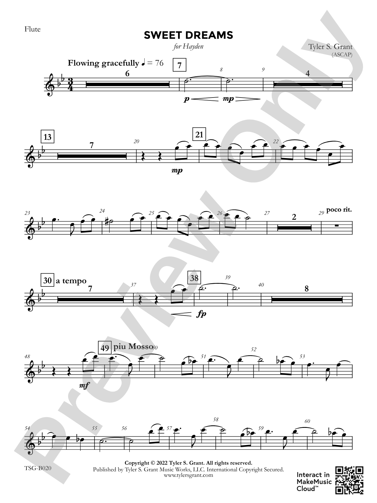 Sweet Dreams: 1st Flute