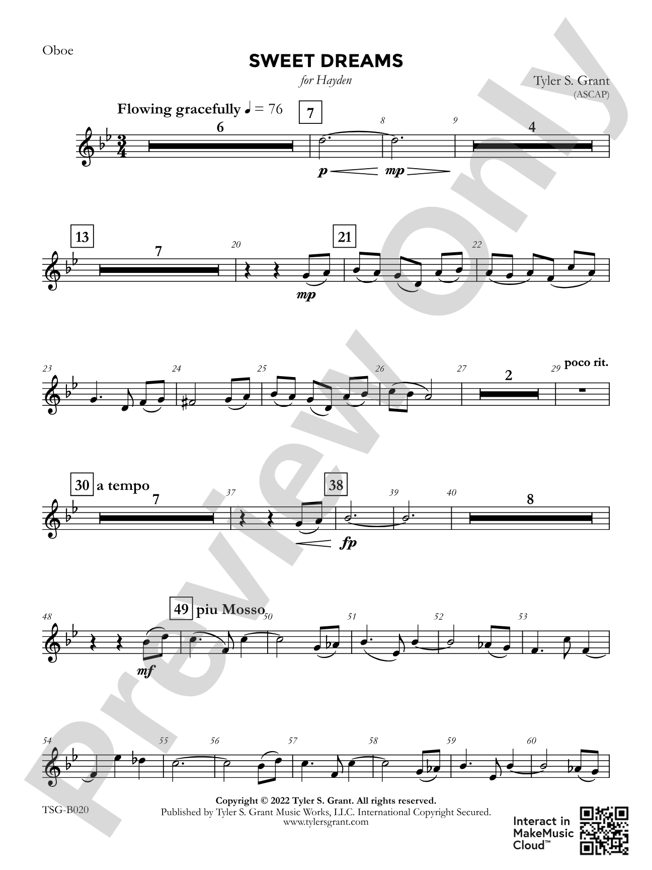 Sweet Dreams: Oboe