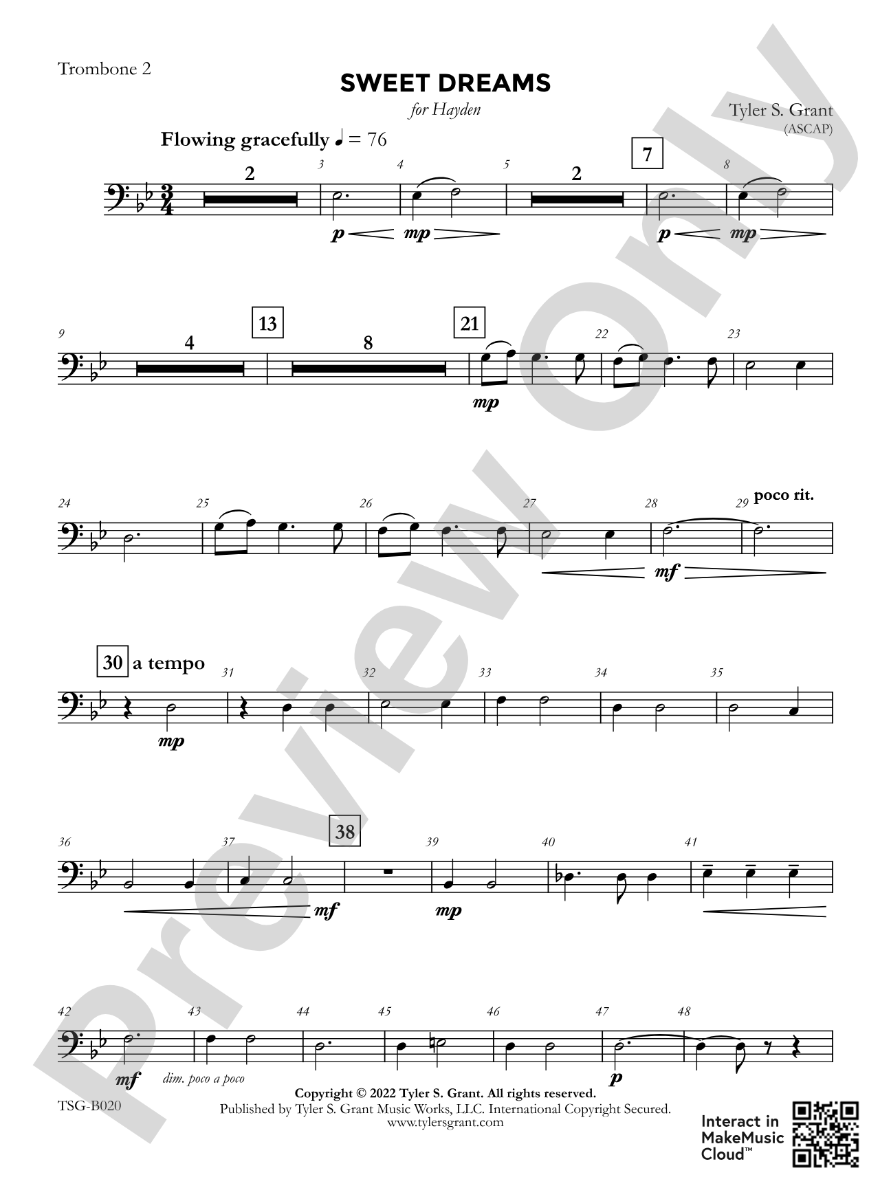 Sweet Dreams: 2nd Trombone