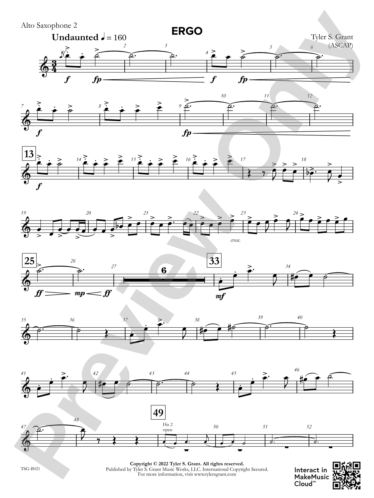 Ergo: 2nd E-flat Alto Saxophone
