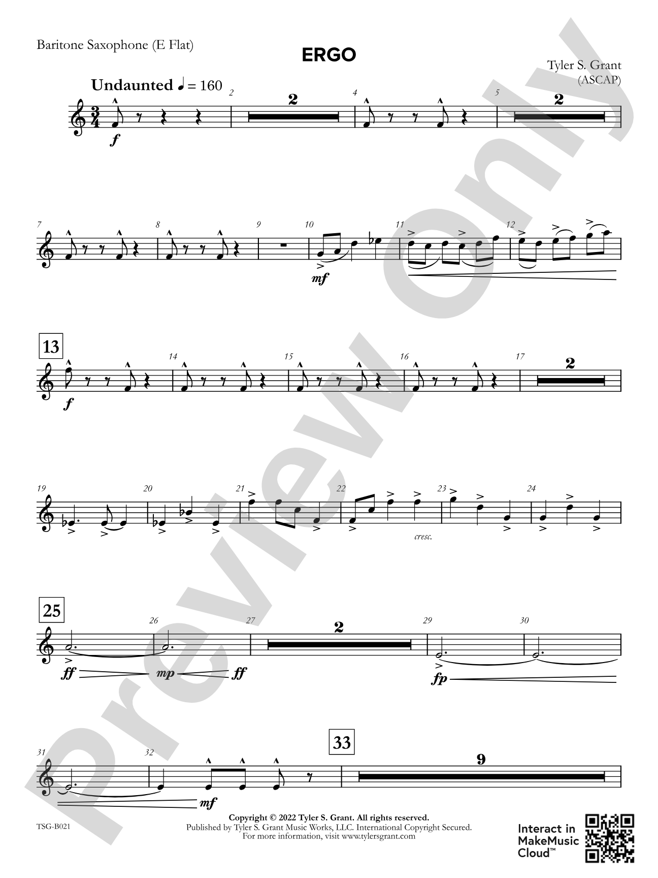 Ergo: E-flat Baritone Saxophone